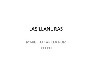LAS LLANURAS
MARCELO CAPILLA RUIZ
1º EPO
 