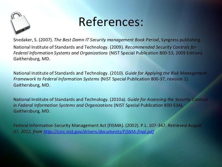 Info Security Vulnerability Assessment
