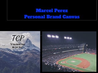 Marcel Perez
Personal Brand Canvas
 