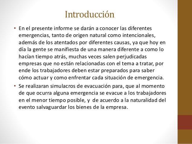 procedimiento plan de emergencia