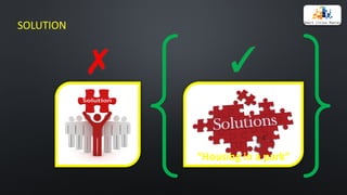 SOLUTION
✗ ✓
“Housing in	a	park”
 