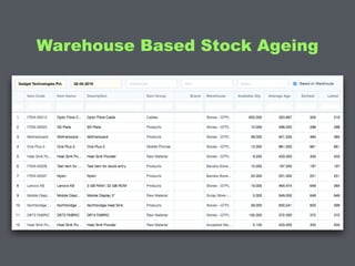 Warehouse Based Stock Ageing
 