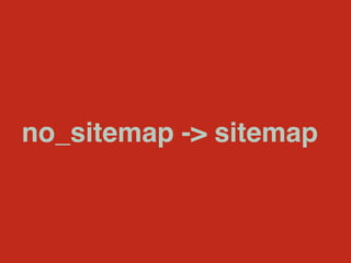 no_sitemap -> sitemap
 
