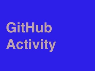 GitHub
Activity
 