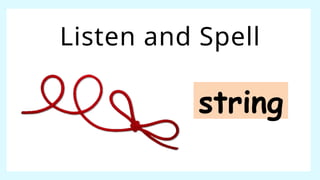 Leg Spell String Mastering Phonograms: Reading, Spelling, and Sentence Matching Skills ...