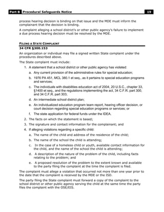 Procedural Safeguards Notice Part B, March 2008 | PDF
