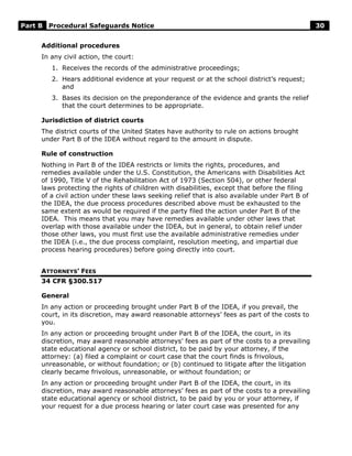 Procedural Safeguards Notice Part B, March 2008 | PDF