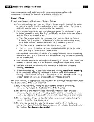 Procedural Safeguards Notice Part B, March 2008 | PDF