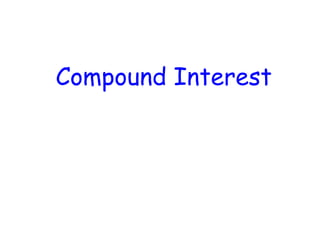 Compound Interest
 