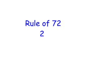 Rule of 72
    2
 