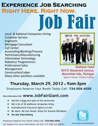 Detroit Job Fair March 29, 2012