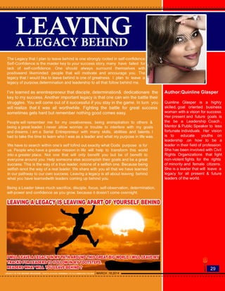 Legacy Magazine March 2014 spring issue final