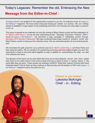 Legacy Magazine March 2014 spring issue final