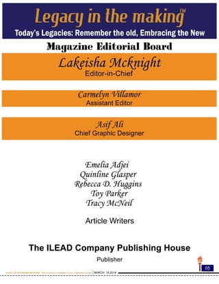 Legacy Magazine March 2014 spring issue final