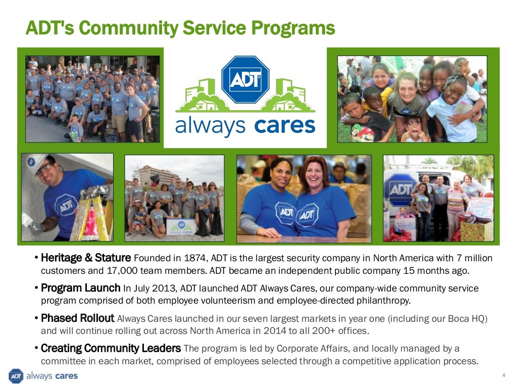 4 ADT s Community Service Programs