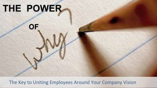 Visions RevealedTHE POWER
OF
The Key to Uniting Employees Around Your Company Vision
 