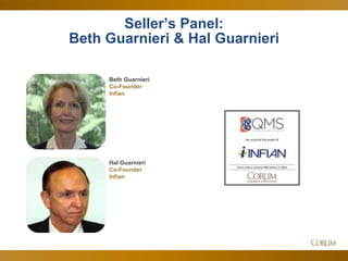 40
Seller’s Panel:
Beth Guarnieri & Hal Guarnieri
Beth Guarnieri
Co-Founder
Infian
Hal Guarnieri
Co-Founder
Infian
 