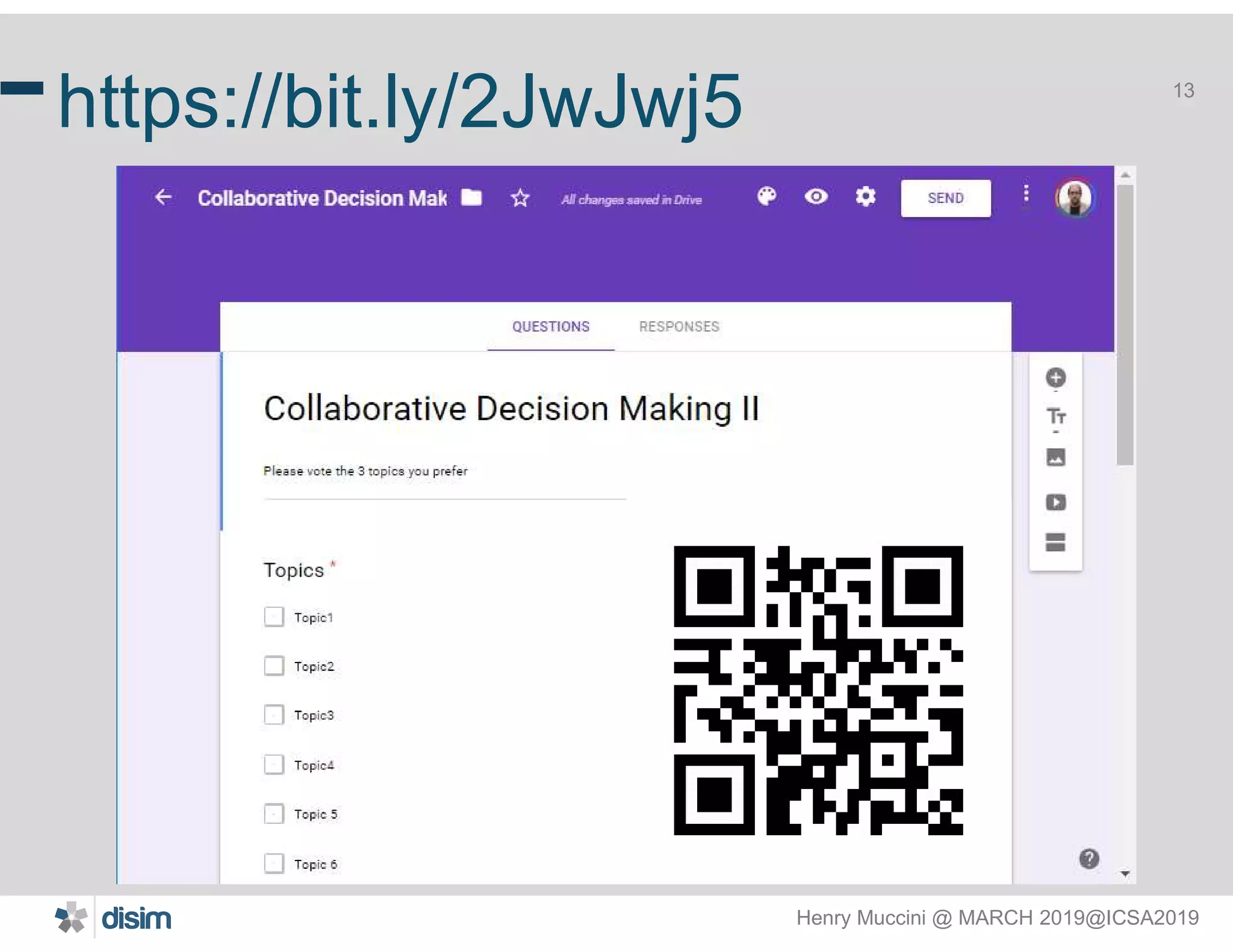 Henry Muccini @ MARCH 2019@ICSA2019
13
https://bit.ly/2JwJwj5
 