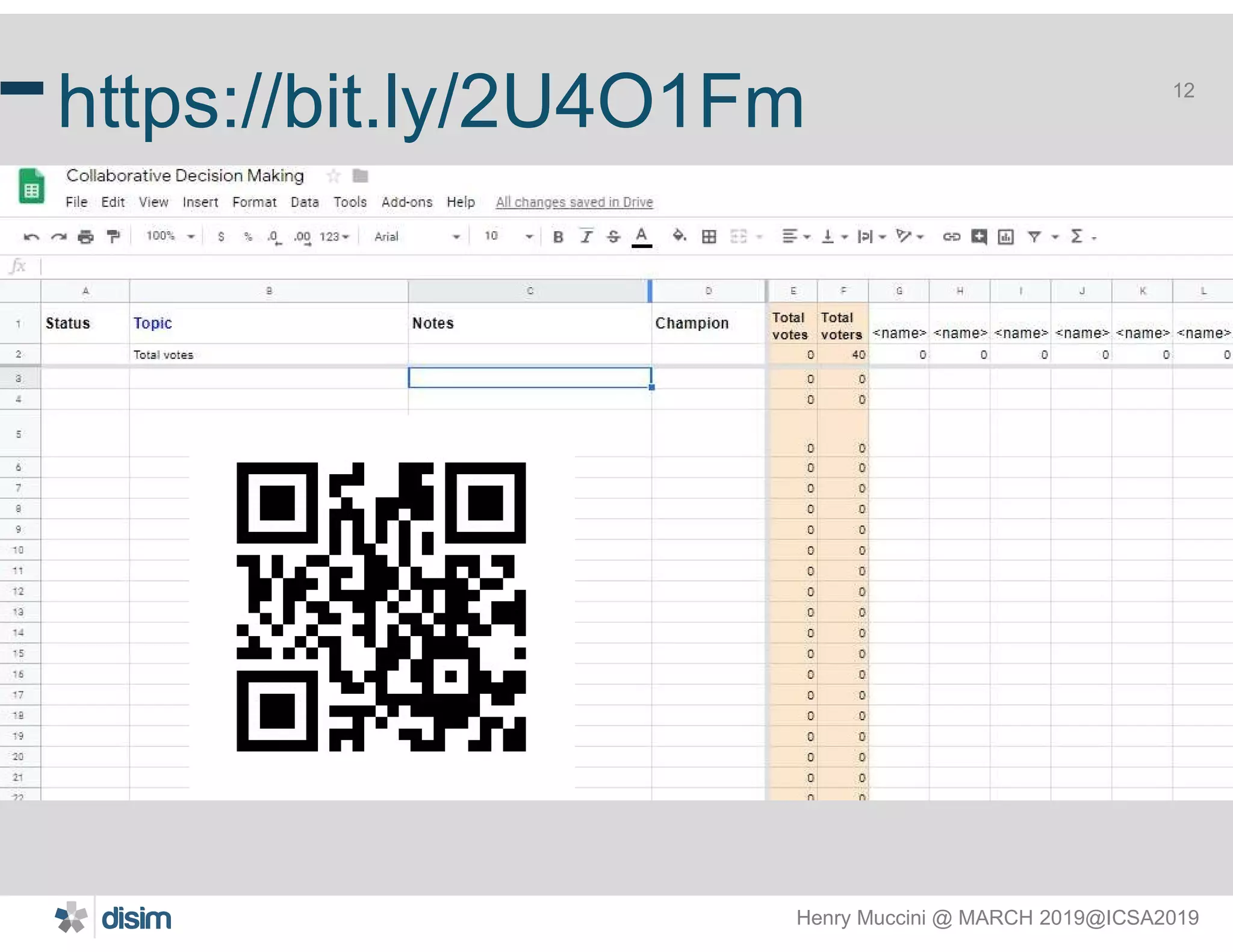 Henry Muccini @ MARCH 2019@ICSA2019
12
https://bit.ly/2U4O1Fm
 