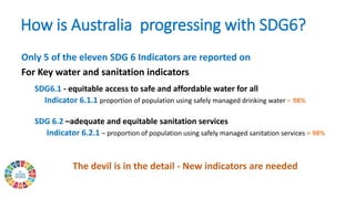 The Australian Water Sector and the SDGs – A SDG Localization framework for guiding sustainable development leadership 