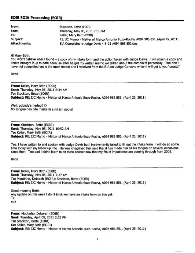 eoir complaints unredacted march 2015 release eoir foia form