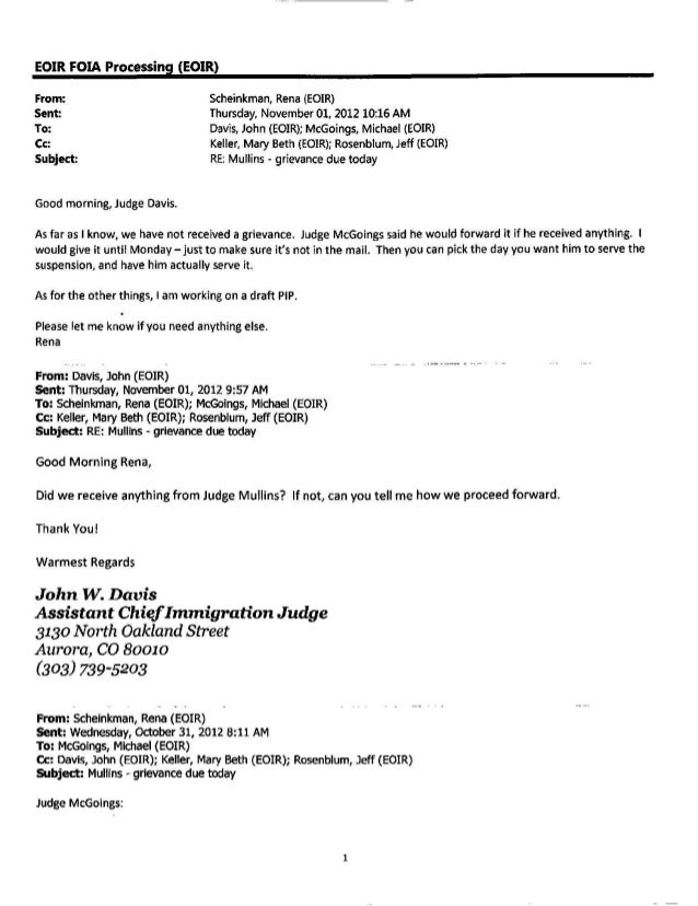 eoir complaints unredacted march 2015 release eoir foia form