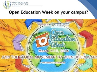 Open Education Week on your campus?
 