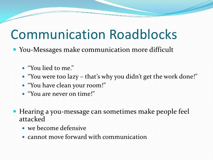 March 26 I Messages And Communication Roadblocks march-26-i-messages-and-communication-roadblocks