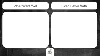 What Went Well Even Better With
 