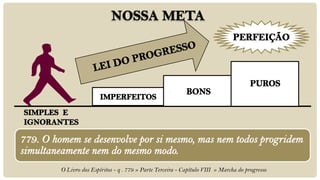 O Livro dos Espíritos - q . 779 » Parte Terceira - Capítulo VIII » Marcha do progresso
 