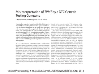 Clinical Pharmacology & Therapeutics | VOLUME 95 NUMBER 6 | JUNE 2014
 