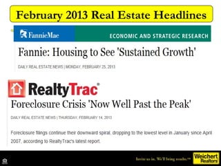 February 2013 Real Estate Headlines
 