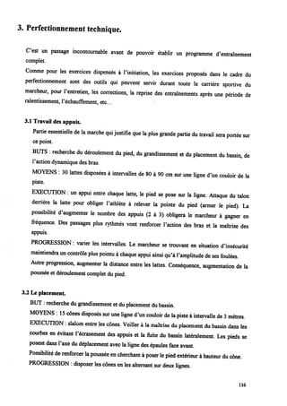 Marche athletique option courses