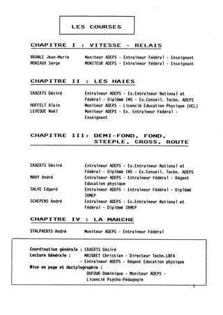 Marche athletique option courses