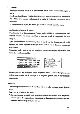 Marche athletique option courses