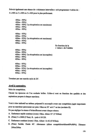 Marche athletique option courses