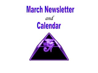 and March Newsletter Calendar 