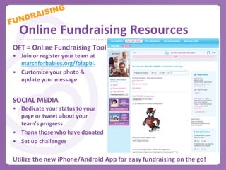 How to Be a Top Team in 12-13
FUNDRAISING
Online & Offline


APPOINTING LEADERS
Brainstorming & Meeting (and
exceeding) Goals


INSPIRING MEMBERS
Motivation & Recognition
 