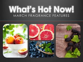 What’s Hot Now! 
MARCH FRAGRANCE FEATURES 
 