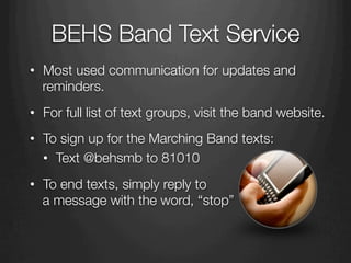 BEHS Marching Band Meeting | PDF