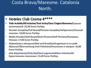 Costa Brava/Maresme. Catalonia North. 