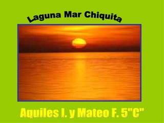 Laguna Mar Chiquita Aquiles I. y Mateo F. 5&quot;C&quot; 