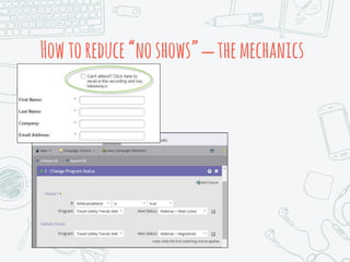 Howtoreduce“noshows”–themechanics
 