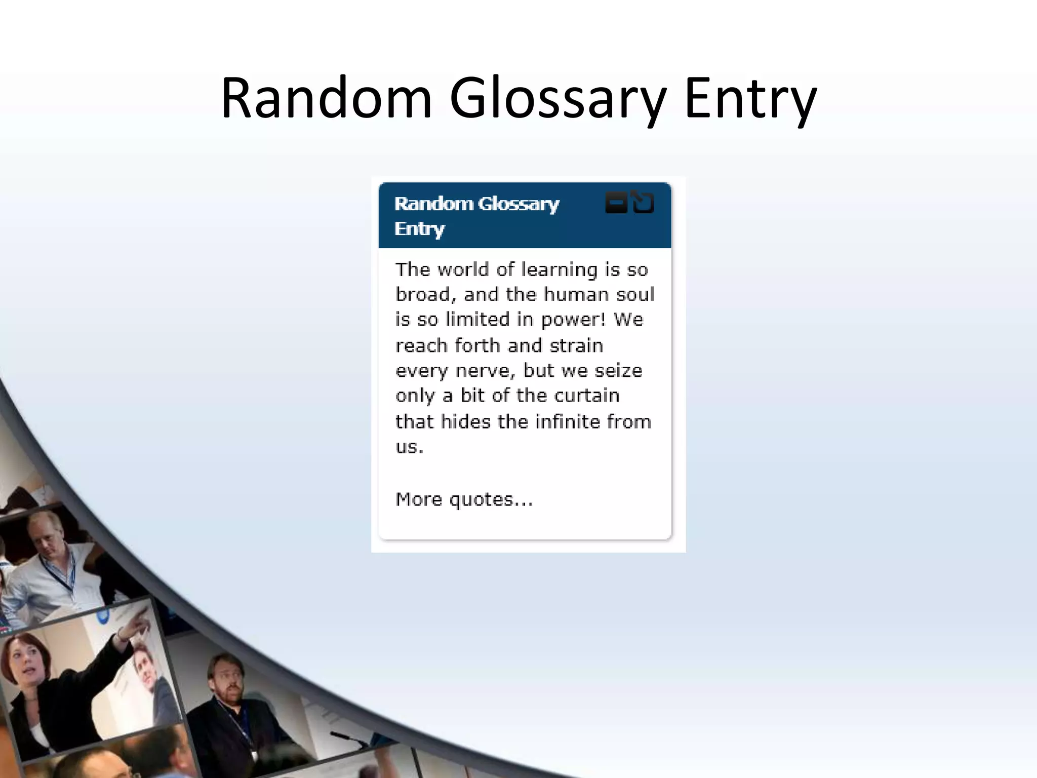 Random Glossary Entry
 