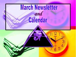 and March Newsletter Calendar 
