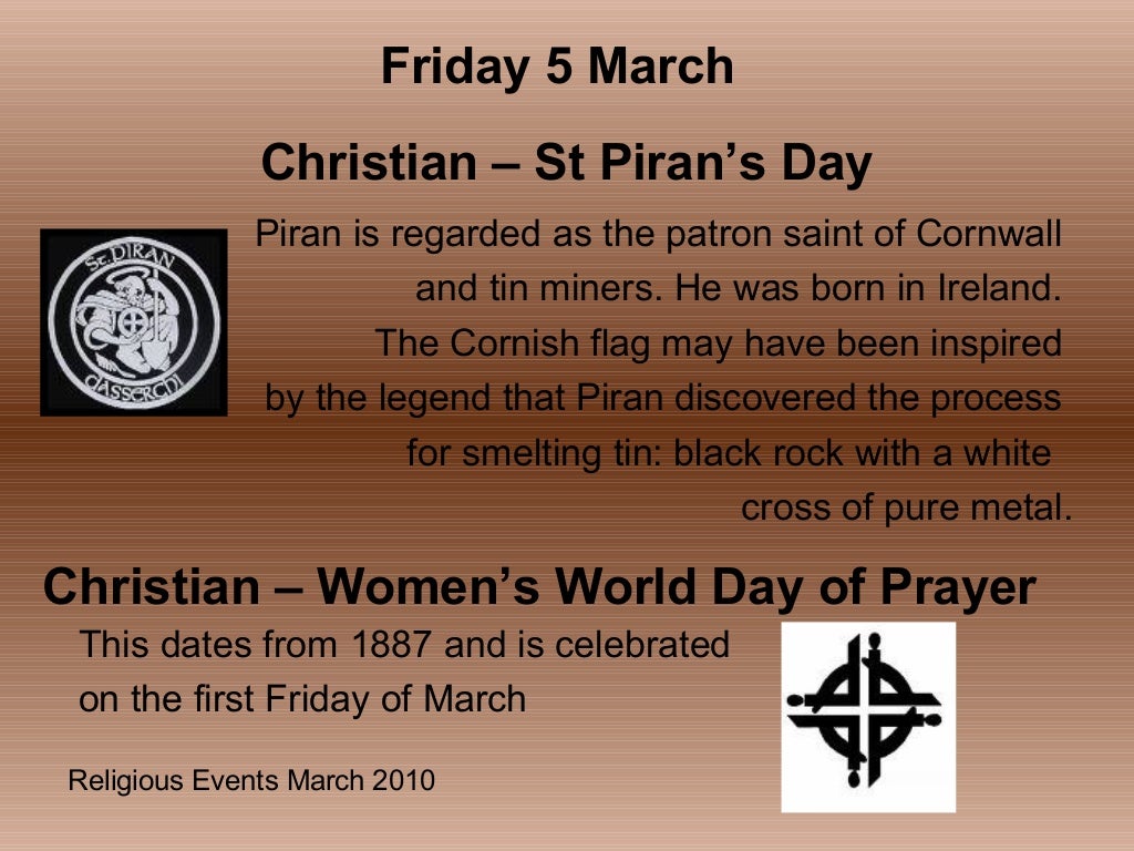 March religious events