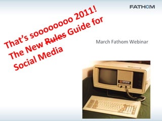 March Fathom Webinar
 