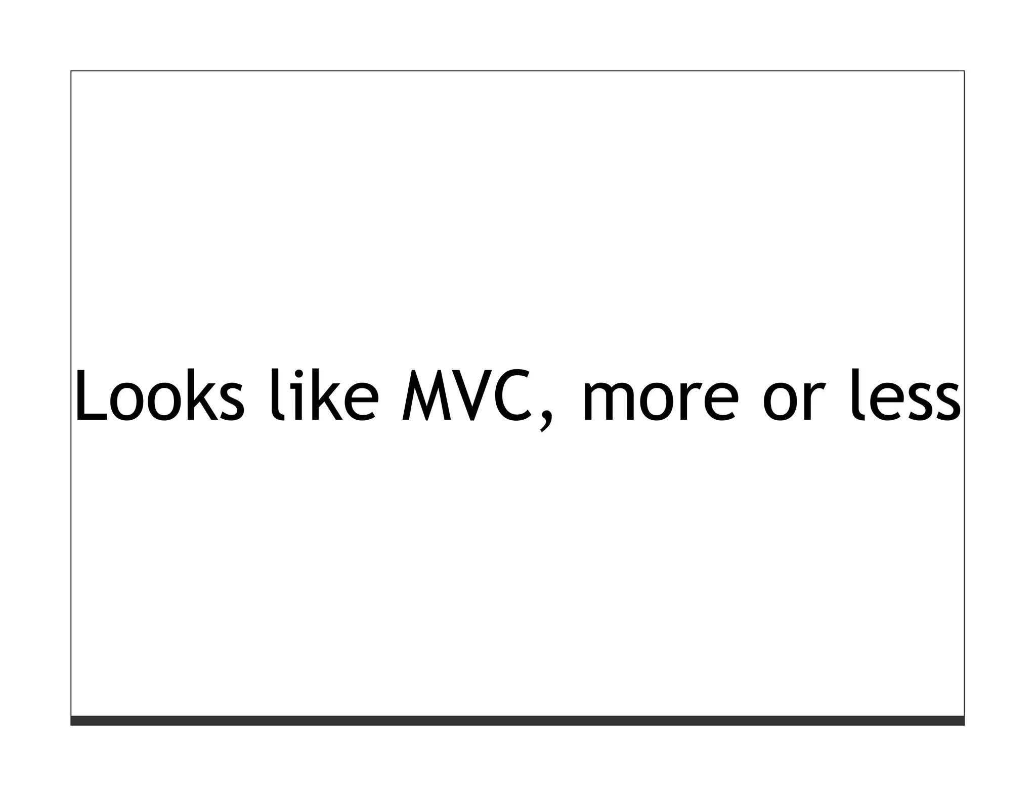 Looks like MVC, more or less
 