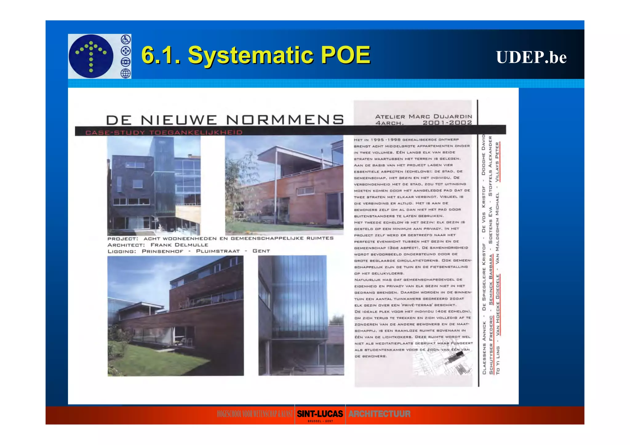 6.1.6.1. SystematicSystematic POEPOE UDEP.be
 