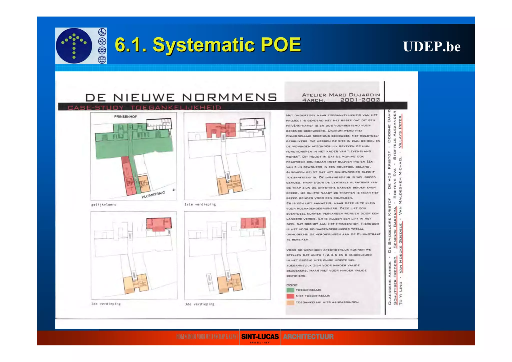 6.1.6.1. SystematicSystematic POEPOE UDEP.be
 